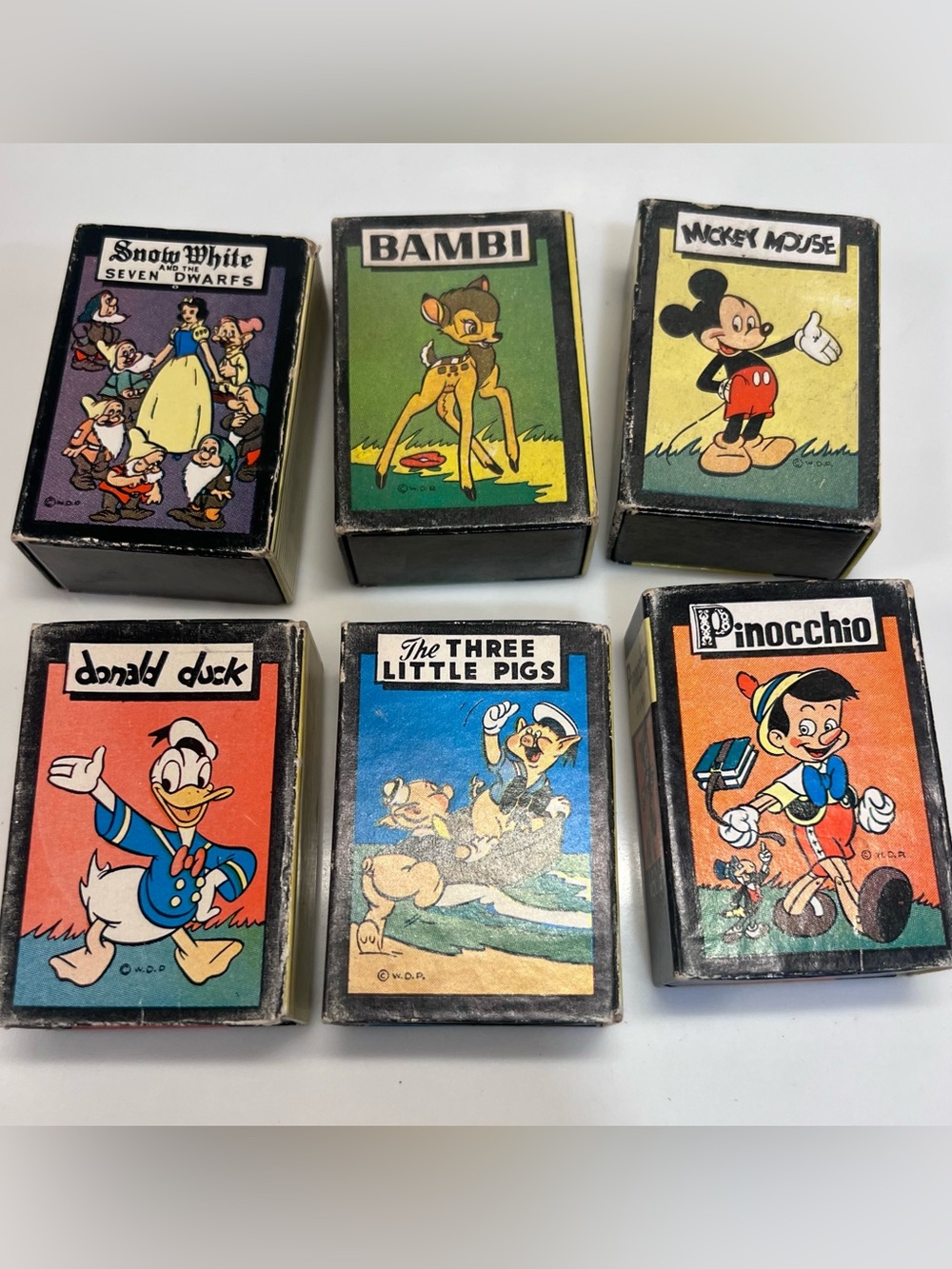Vintage 1950s Russell Mickey Mouse Library of Games Mini Card Games Complete Set